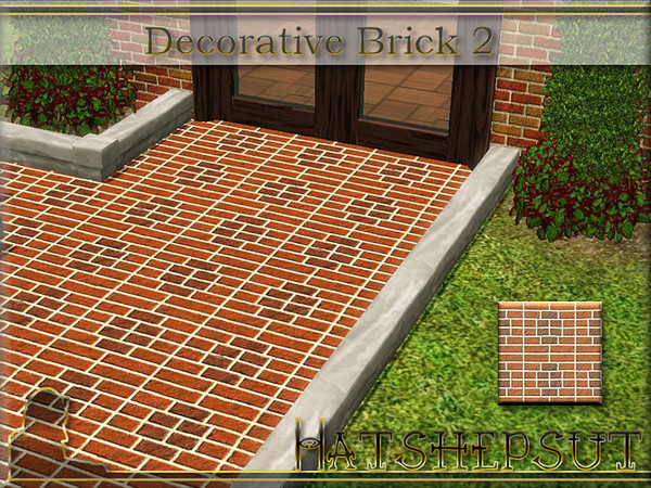 Sims 3 — Decorative Brick 2 by hatshepsut — Ornamental brick pattern