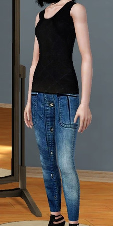 Sims 3 — Satisfied by Precious_Sims — Top&amp;amp;Jeans Onepiece Outfit