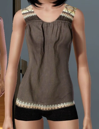 Sims 3 — Cherish by Precious_Sims — Top and shorts whole outfit