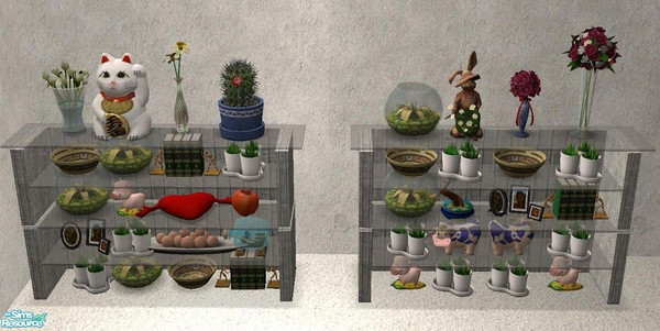 Sims 2 — Short Wall Unit by TheNinthWave — This is the Natasha Short wall unit.