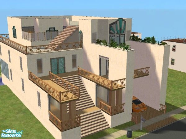 Sims 2 —  by rb_500 — More of my exploration of CFE, with an attached garage. Many outdoor areas make this house a summer