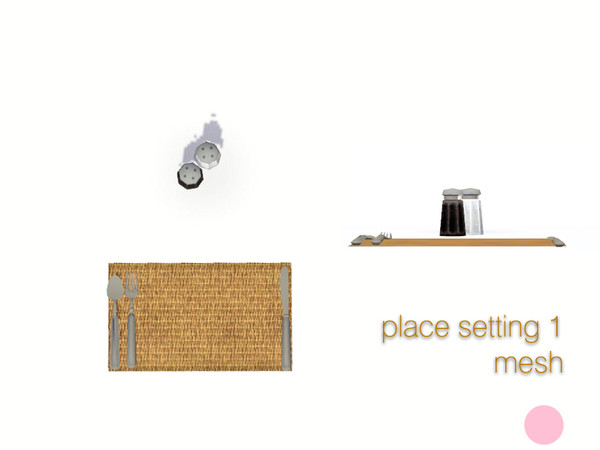 Sims 3 — Place Setting 1 Mesh by DOT — Place Setting 1 Mesh by DOT of The Sims Resource