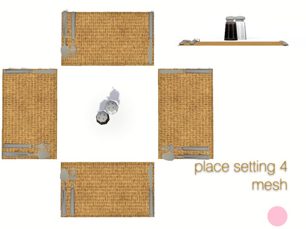 Sims 3 — Place Setting 4 Mesh by DOT — Place Setting 4 Mesh by DOT of The Sims Resource