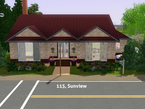 Sims 3 — 115, Sunview by DO5NBR — This cozy home has a very usable layout. With its 2 bedrooms and its 2 bathrooms it is