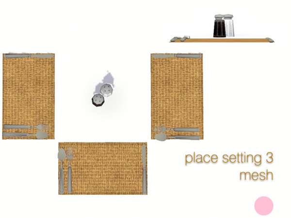 Sims 3 — Place Setting 3 Mesh by DOT — Place Setting 3 Mesh by DOT of The Sims Resource