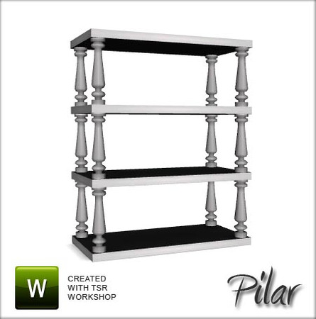 Sims 3 — DiningGraySculptureShelf by Pilar — Creado por Pilar para sims3