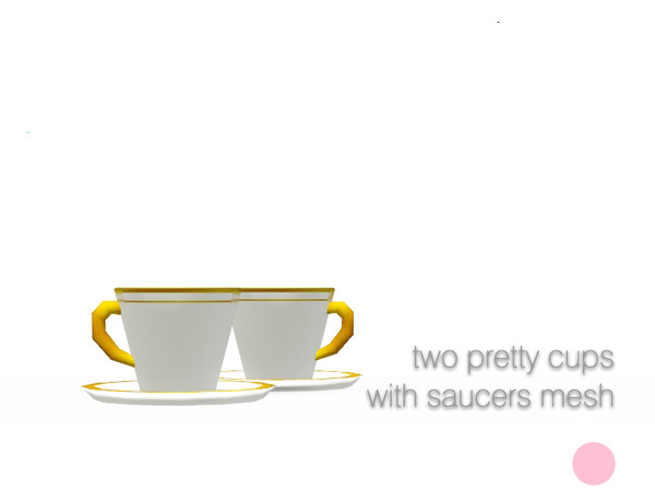 Sims 3 — Sweet Blue Two Cups With Saucers by DOT — Sweet Blue Two Pretty Cups With Saucers by DOT of The Sims Resource