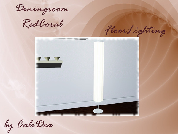 Sims 3 — Diningroom RedCoral Floorlighting by CaliDea — Diningroom RedCoral Floorlighting by CaliDea TSR