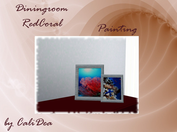 Sims 3 — Diningroom RedCoral Painting by CaliDea — Diningroom RedCoral Painting by CaliDea TSR