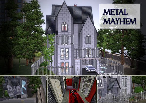 Sims 3 — Metal Mayhem by Demented_Designs — Are you a metal head? Do you like Gothic decor? Perhaps you are a vampire
