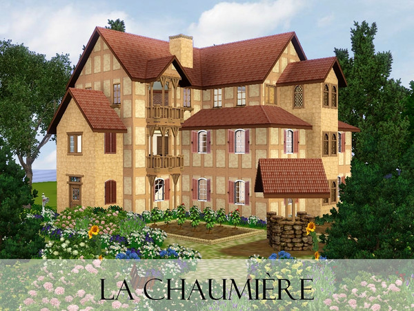 Sims 3 —  by lilliebou — Hi ! This is a big medieval house with 6 beds and two cribs. First: -Bathroom -Kitchen + Dining