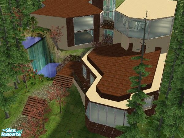 Sims 2 — Relaxing Retreat by ginger118 — An amazing home for any sim. Built into a mountain side, Relaxing Retreat was