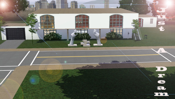 Sims 3 — Just A Dream by liyah225 — This house is a 2 bed, and 2 bath with an office, and a gym. With an average swimming