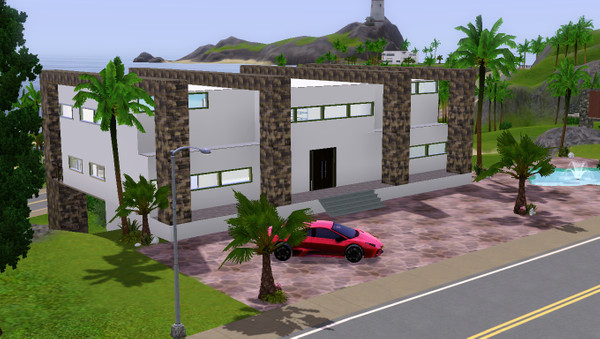 Sims 3 — Cliff Hanger by runtee5 — 3 beds 2 1/2 bath
