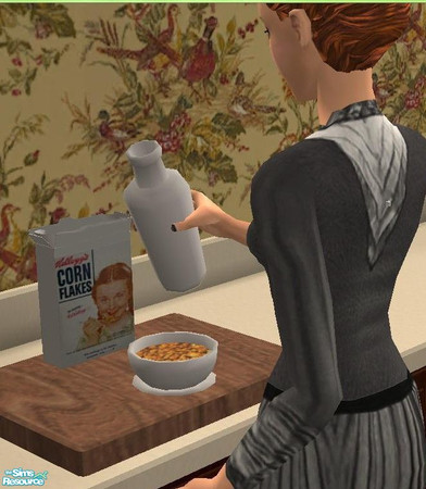 Sims 2 — Vintage Breakfast Foods - Kellogg\'s Corn Flakes by TheNinthWave — Vintage Kellogg\'s Corn Flakes from the