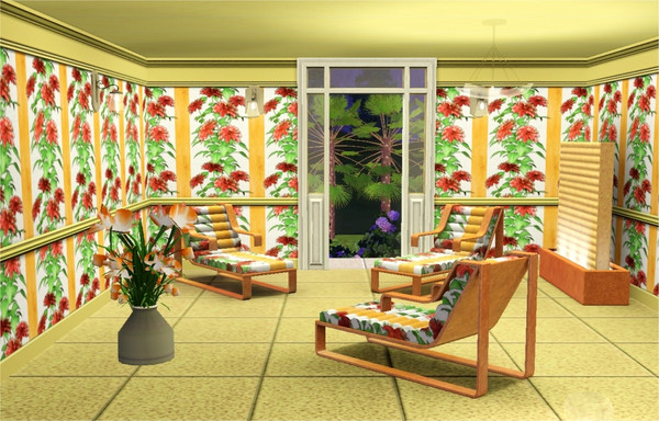 Sims 3 — marcorse_autumn mums pattern by marcorse — Chrysanthemums [mums] in autumn tonings in a vertical pattern.