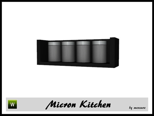 Sims 3 — Micron Kitchen_Shelf by mensure — Micron Kitchen_Shelf by mensure. 3 recolorable parts. You can find it under
