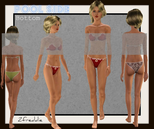 Sims 3 — Pool Side Bottoms by 2freddie — Sim designers are back at work. After taking a vacation at the sunny beaches of