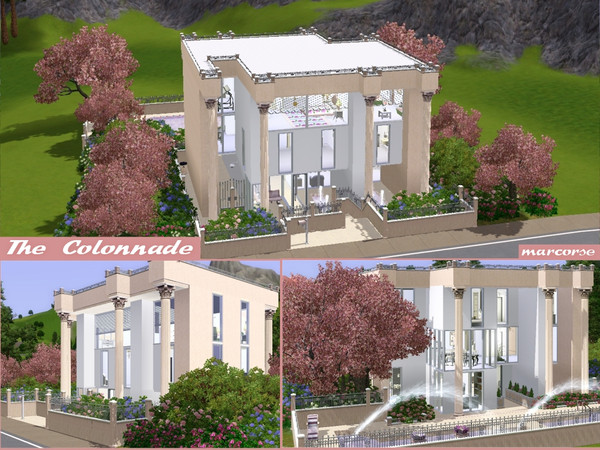 Sims 3 — The Colonnade by marcorse — The Colonnade - named for the supporting columns which decorate both front and rear