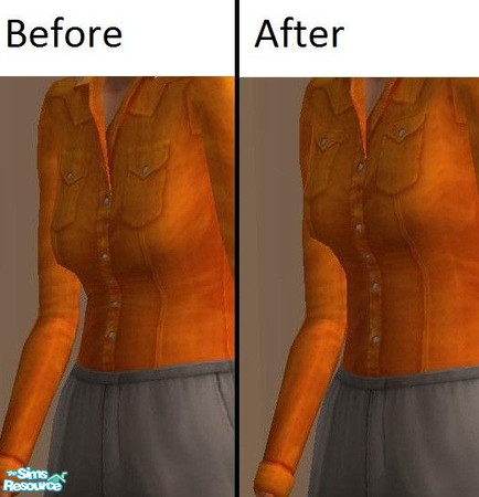 Sims 2 — Firmer Granny On Cowgirl Mesh - Orange by TheNinthWave — This is the orange recolor of the firmer elder female