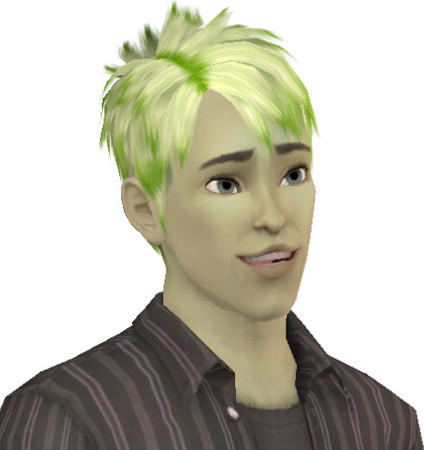 Sims 3 — Marius by SilantWanderer — Because I liked my female alien so much, I wanted to make a male alien as well.