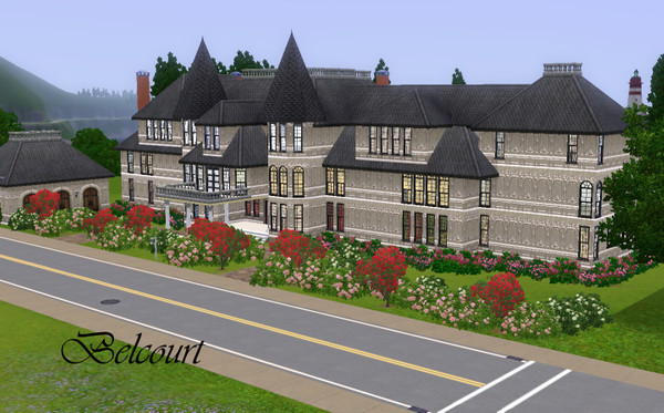 Sims 3 — Belcourt by orlov — A Stunning, 26 Room Grand Estate, From the Regal Reception Hall, Banquet sized Dining Room,