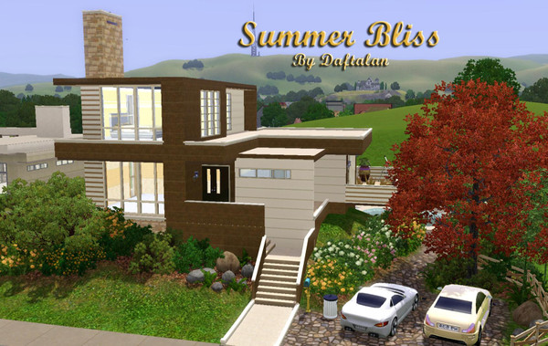 Sims 3 — Summer Bliss by Alan-is — Summer Bliss is a stunning small 3 stories modern house located on 20 Hidden Grove