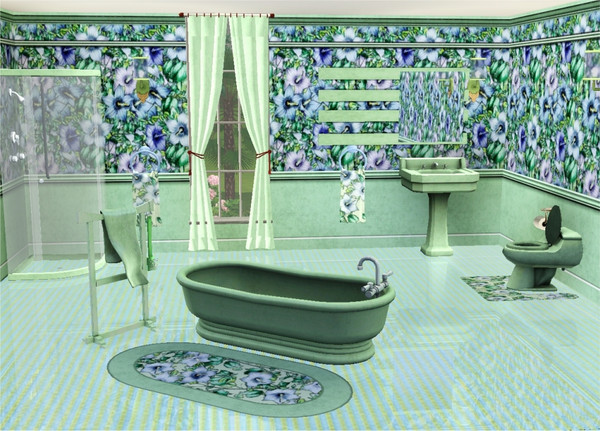 Sims 3 — marcorse_bluhibiscus pattern by marcorse — A spray of beautiful blue hibiscus flowers, repeated to make a total