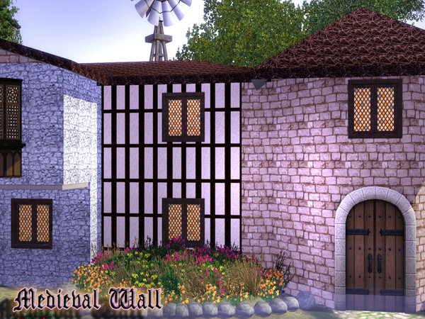Sims 3 — Medieval Wall by TSR Archive — By Pralinesims under Wood