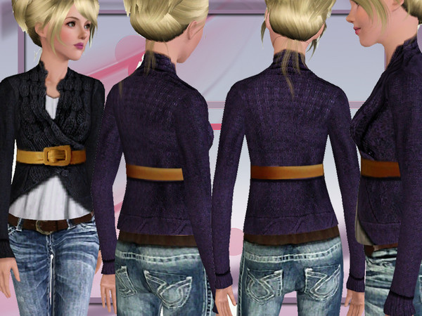 Sims 3 — Belted Sweater by ShakeProductions — Stylish Sweater for your lucky sims by ShakeProductions