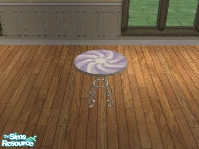 The Sims Resource | Bistro Recolor Set - Purple Swirl - table