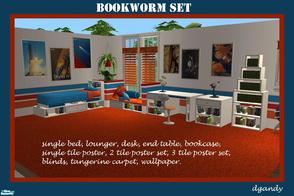 Sims 2 — Bookworm Set by Dgandy — Got a bookworm in your Sim family? This is the perfect set for them. Also great for