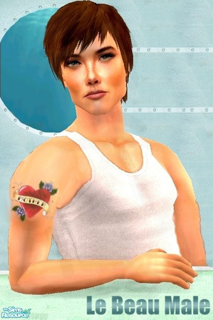 Sims 2 — \"Le Beau Male\"  by victor_happy — Jean Paul Gaultier makeup kit for men. Viril and sexy. [also