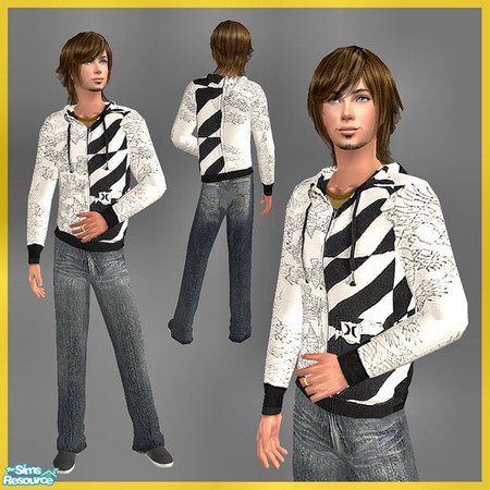 Sims 2 — Hoodies White by Elena. — 