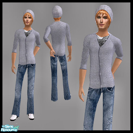 Sims 2 — Lawrence III - Gray with sweater by Elena. — 
