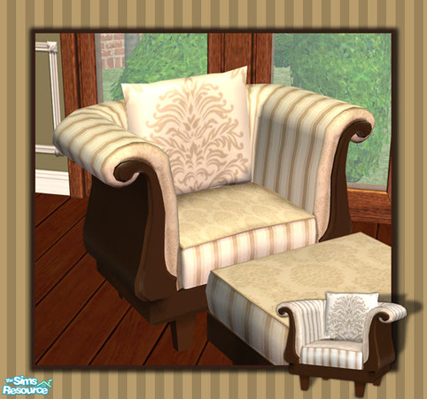 Sims 2 — Serendipity Living Armchair by phoenix_phaerie — A matching companion to the Serendipity Living Settee