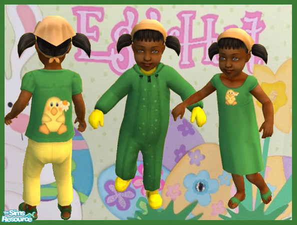Sims 2 — Easter Fun by cariadbach — A set of toddler clothes just in time for Easter. Consists of trousers and top with a