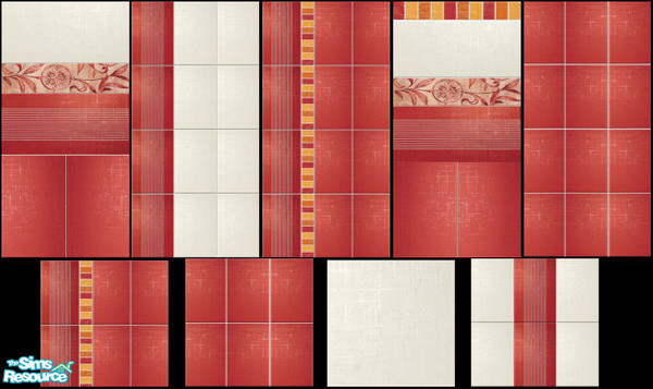 Sims 2 — Diane Wall set 5 by Elize-37sims — Part of the Diane Bathroom set