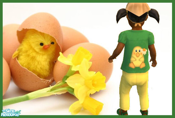 Sims 2 — Easter Fun - Trousers and top by cariadbach — A set of toddler clothes just in time for Easter. Consists of