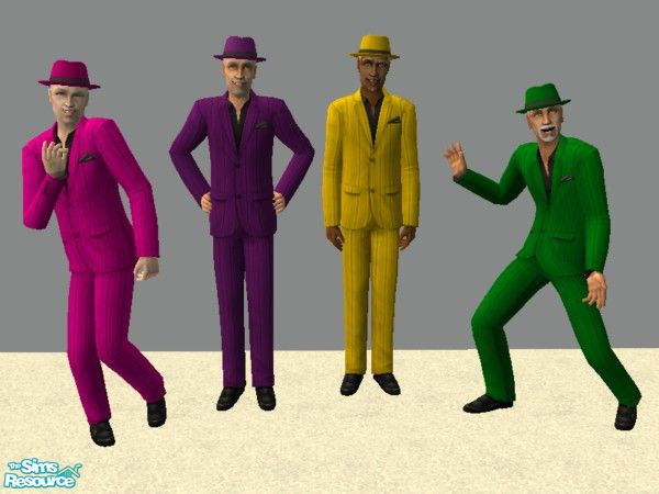 Sims 2 — Zoot Suits for Elders by tamlfra — These lovely suits came with H&M, but not for elders... Not very fair! So