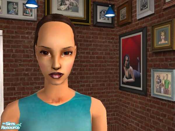 Sims 2 — Shiny Bordeaux/ Dark Purple by Elisa_G — A dark bordeaux/purple lipstick with a shiny effect of lipgloss. Enjoy!
