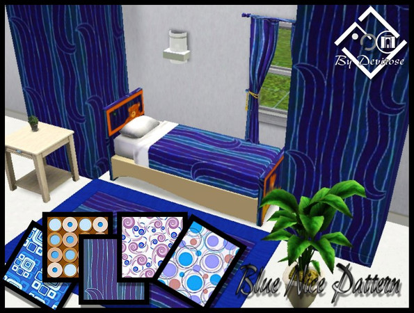 Sims 3 — Blue Nice Pattern by Devirose — Un tocco di blu per un tessuto,un pavimento,un muro,in armonia.