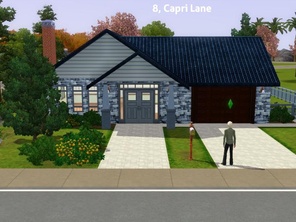 Sims 3 — 8, Capri Lane by DO5NBR — A fully furnished bungalow with 2 bedrooms, 2 bathrooms and an integral garage,