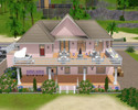 Sims 3 — Blessing House by Muffy0 — A small community lot with a place to chill on the ground floor and a function room
