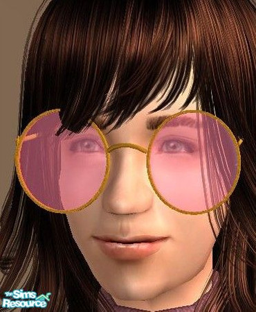Sims 2 — Janis Joplin Glasses - Rose by TheNinthWave — Rose Janis Joplin glasses. The mesh is required.
