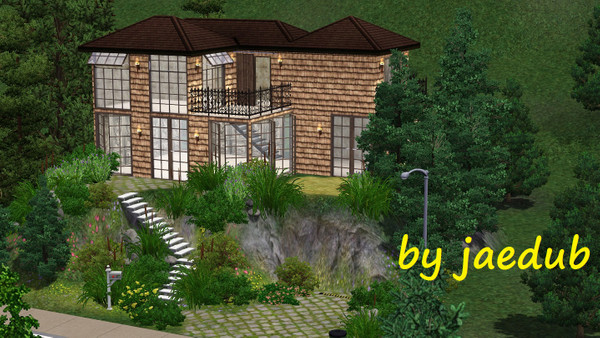 Sims 3 — Lamp Lighter by jaedub2 — Lamp Lighter.This is a 2 story,1 bedroom,1 bathroom house on a hill.