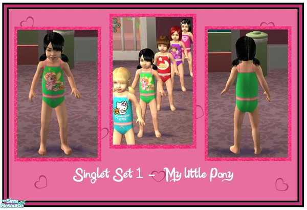 Sims 2 — Toddler Singlet Pj- Set 1 - My Little Pony by sinful_aussie — My Little Pony singlet and knickers for toddlers.