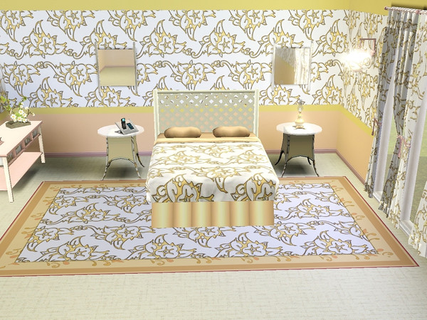 Sims 3 — marcorse_hand in hand pattern by marcorse — An abstract motif in gold, that could signify holding hands.