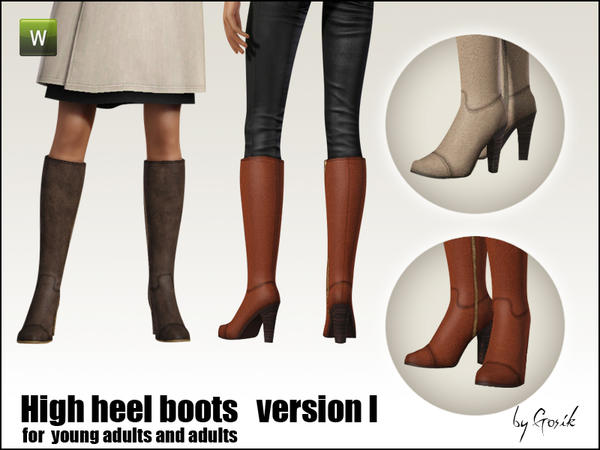 The Sims Resource - High heel boots version 1