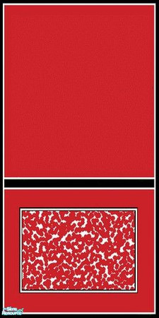 Sims 2 — Black Cat Set - Red Wall by allison731 — Wall with red background.